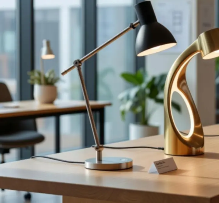Selectie van moderne bureaulampen geschikt voor lees- en werkplekken